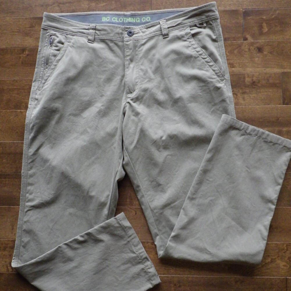 BC Clothing Co. Men's Pants Casual Fit Khaki 38 X 32 Comfortable Stretch Outdoor